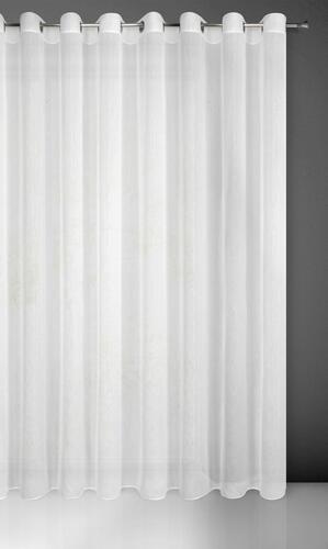 Hotová záclona s krúžkami - Rebecca biela vintage 1,4 x 2,5 m